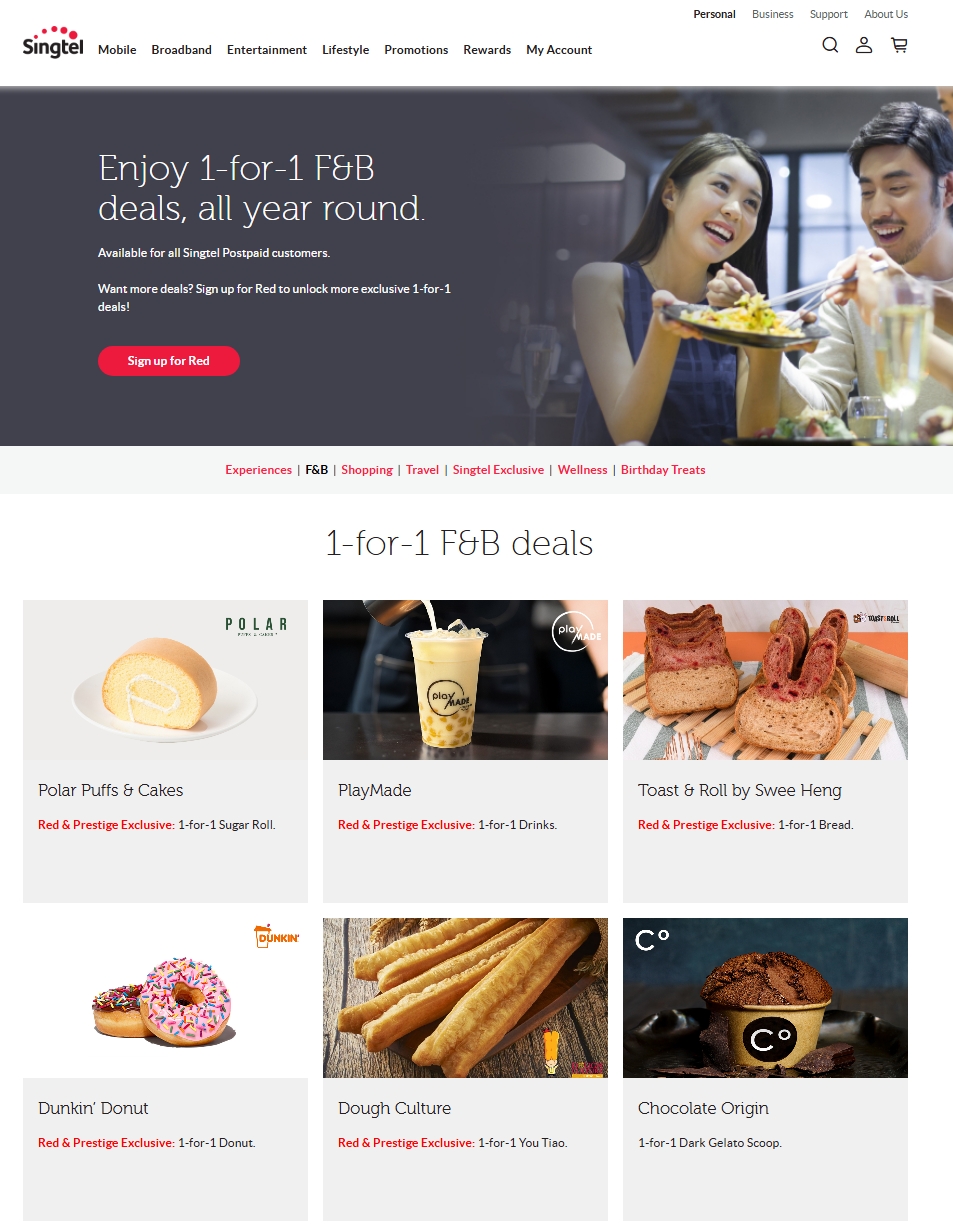 Singtel Website