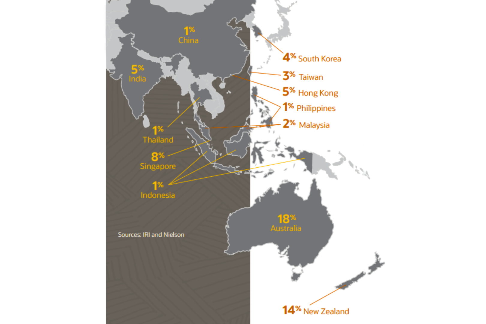 apac country share map